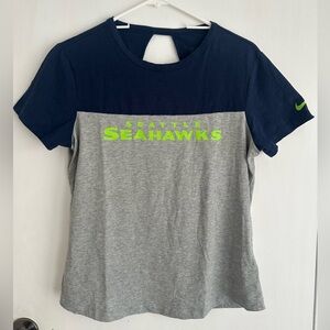 NFL Seattle Seahawks womens short sleeve top size medium keyhole open back